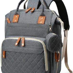 Diaper Bag-Spacious Gray with changing pad 16 Pockets!